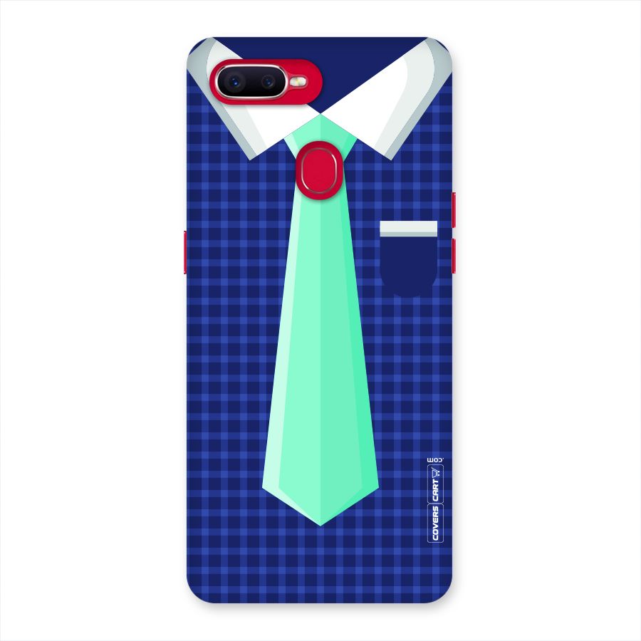 Checked Shirt Tie Back Case for Oppo F9 Pro