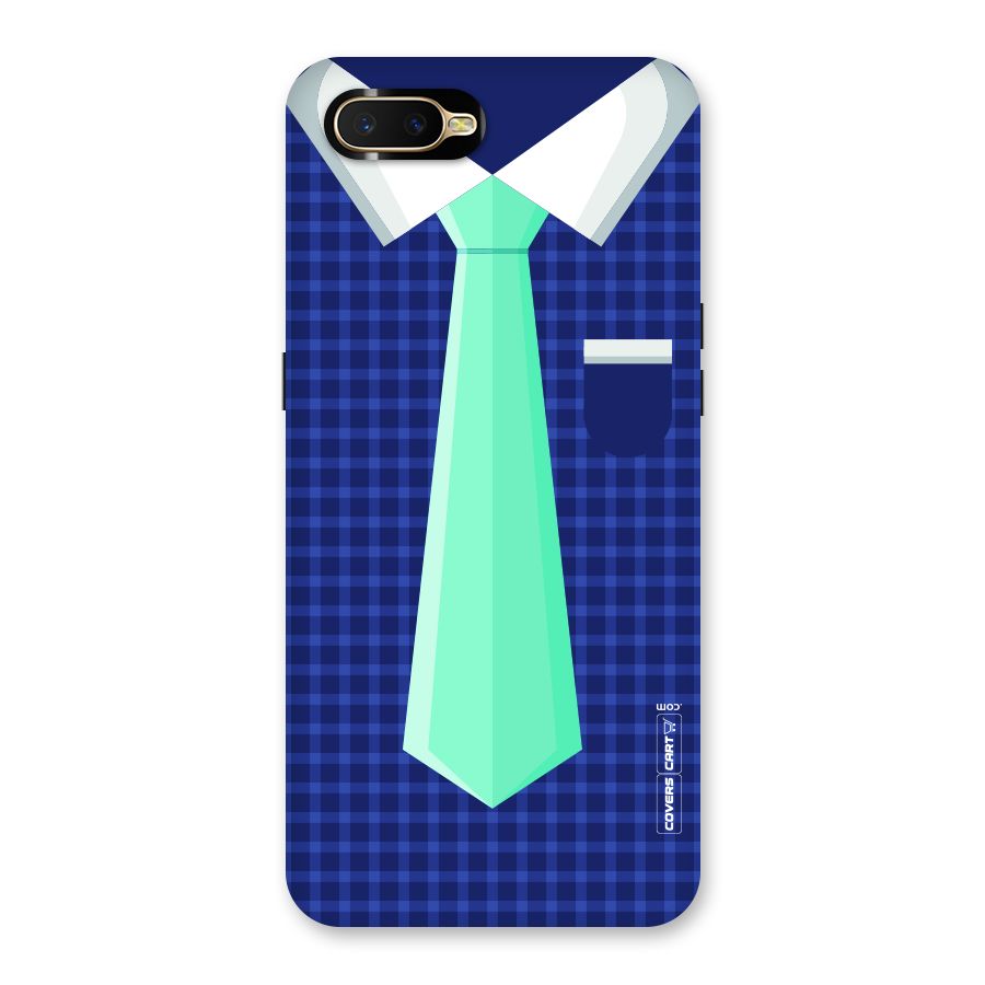 Checked Shirt Tie Back Case for Oppo K1