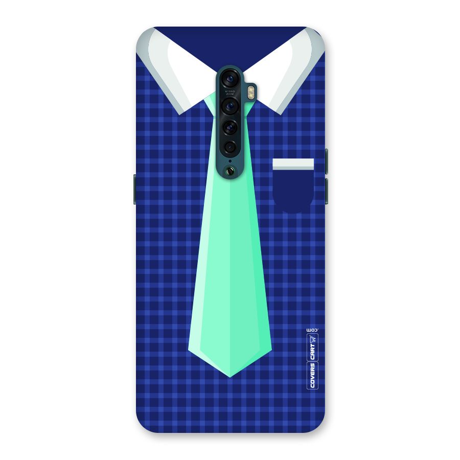Checked Shirt Tie Back Case for Oppo Reno2