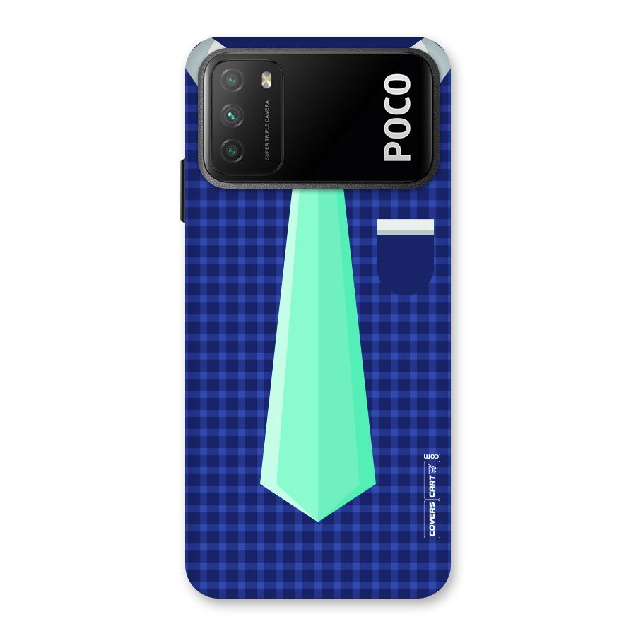 Checked Shirt Tie Back Case for Poco M3