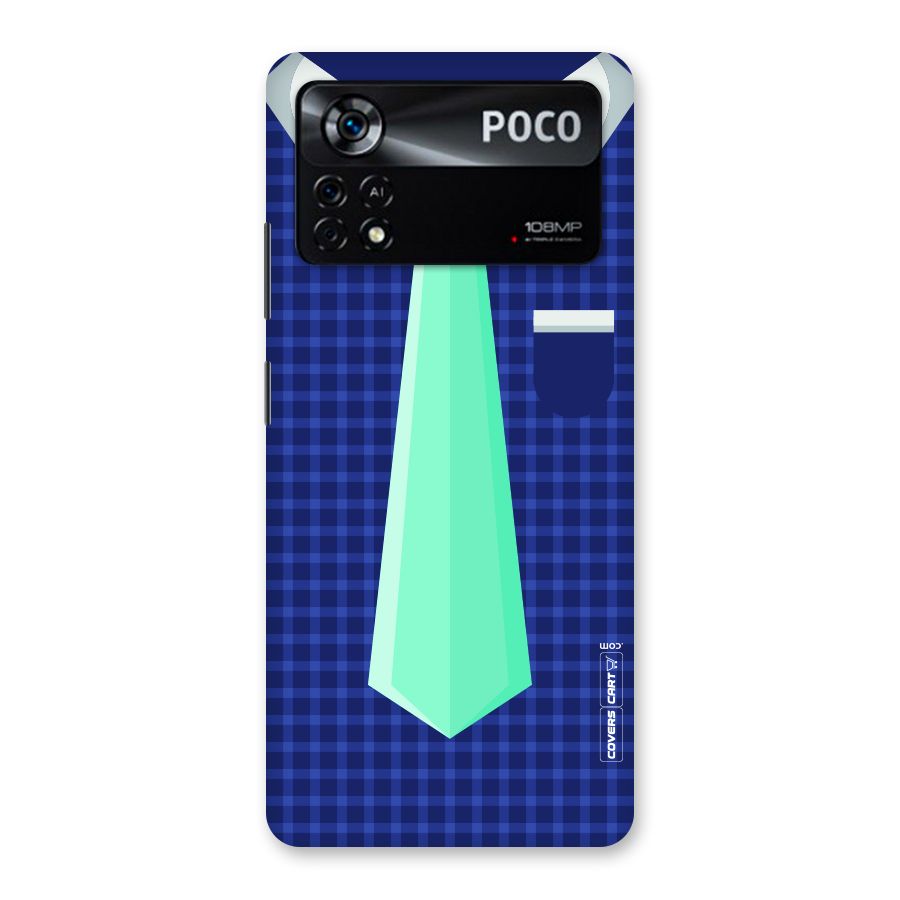 Checked Shirt Tie Back Case for Poco X4 Pro 5G