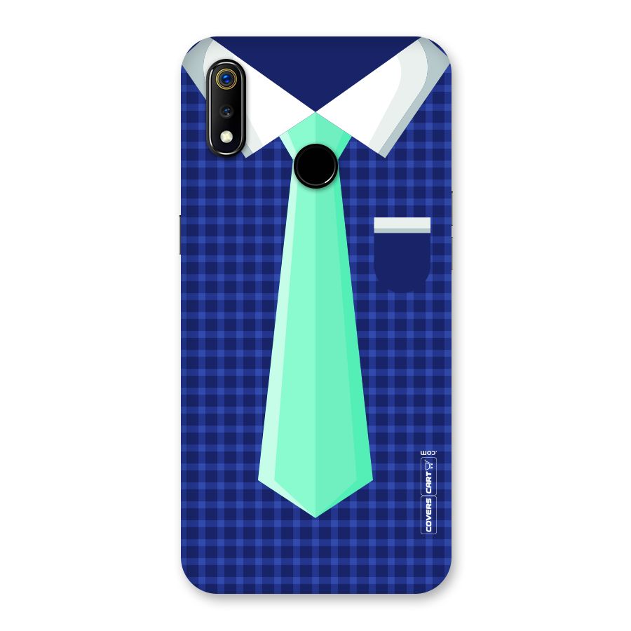 Checked Shirt Tie Back Case for Realme 3