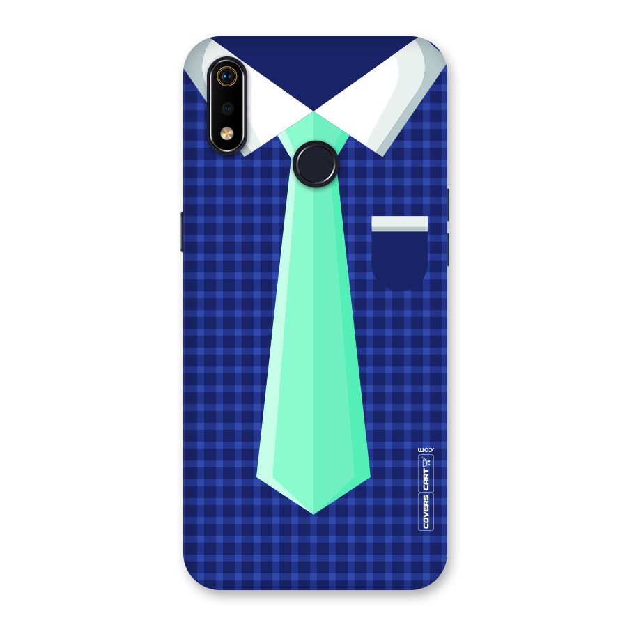 Checked Shirt Tie Back Case for Realme 3i