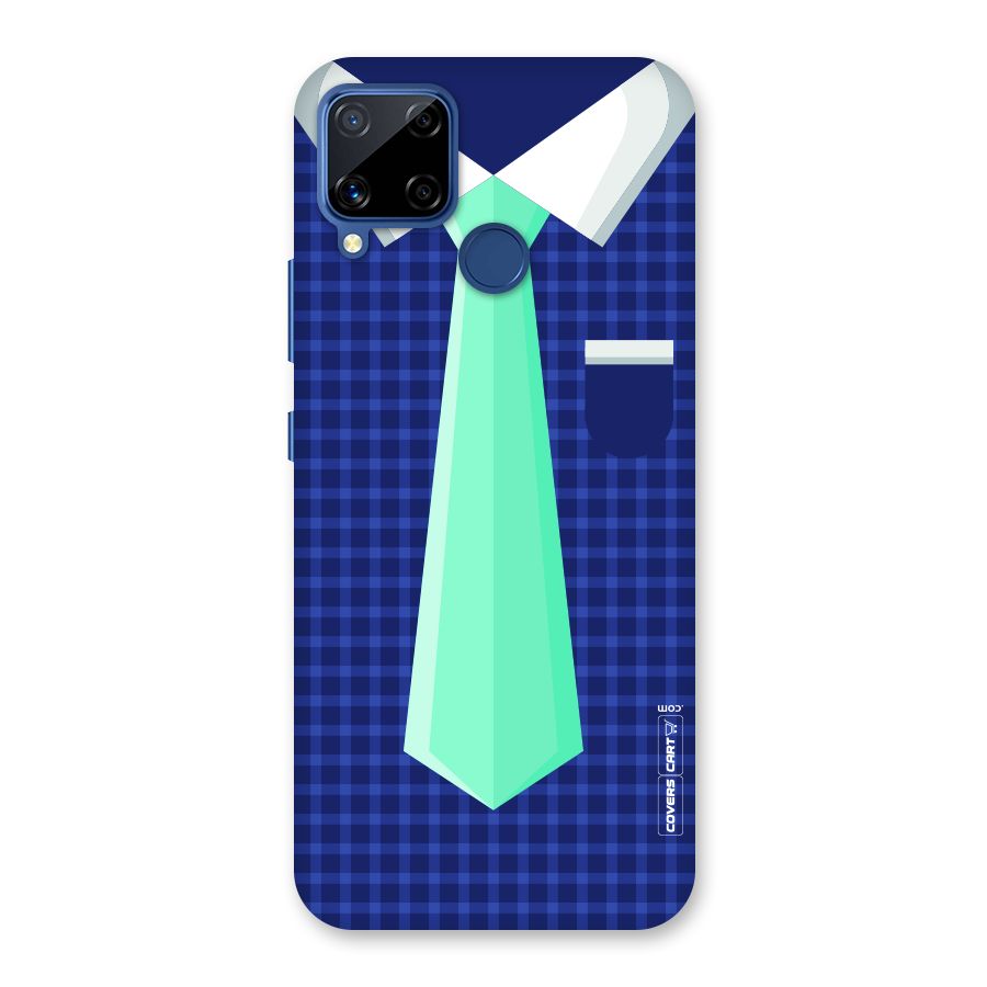 Checked Shirt Tie Back Case for Realme C15