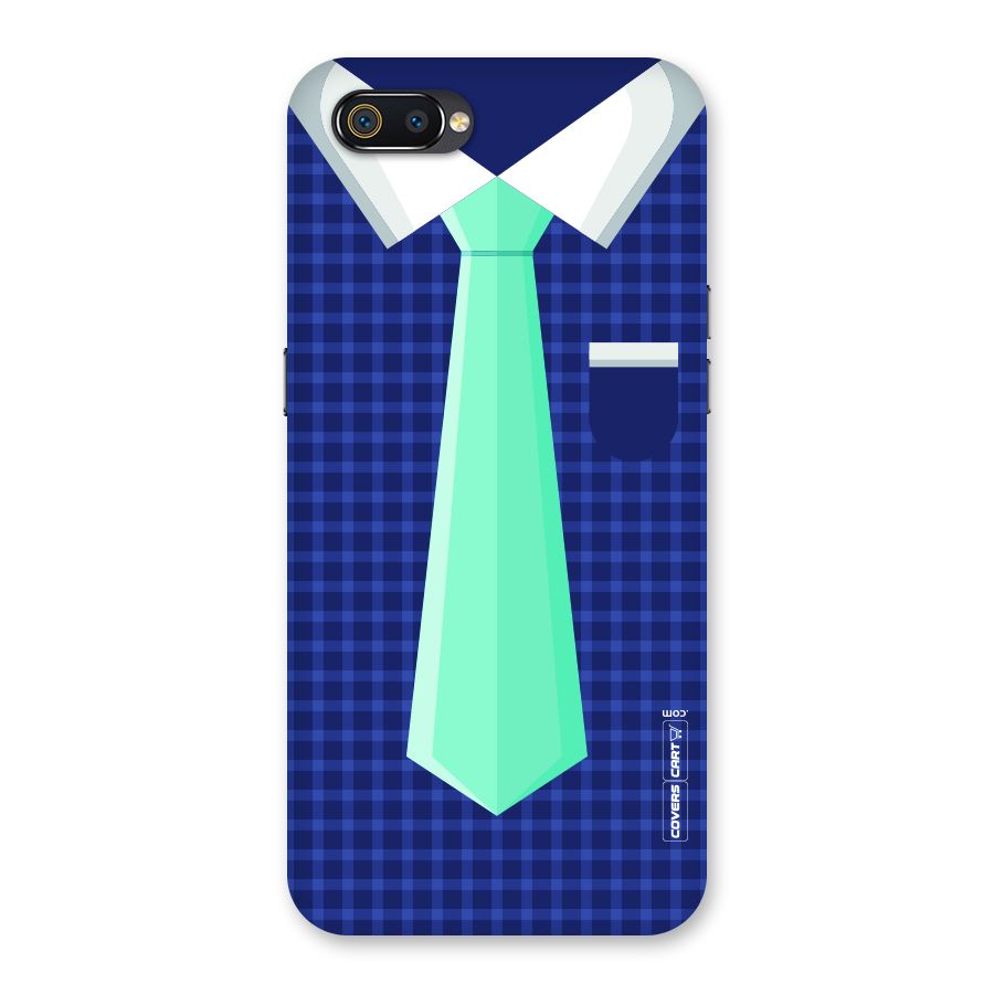 Checked Shirt Tie Back Case for Realme C2