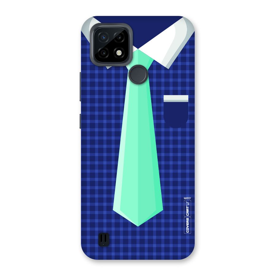 Checked Shirt Tie Back Case for Realme C21