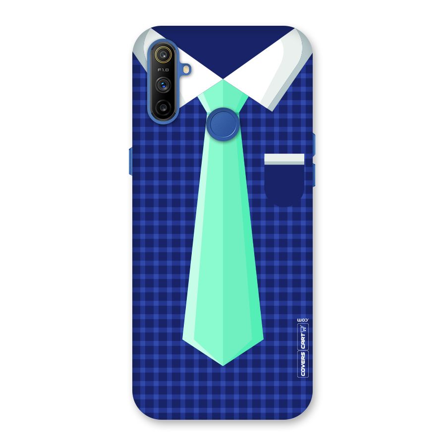 Checked Shirt Tie Back Case for Realme Narzo 10A
