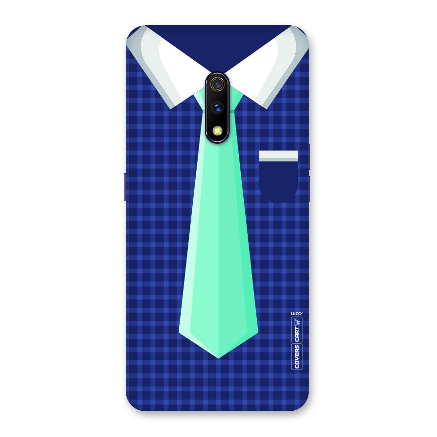 Checked Shirt Tie Back Case for Realme X