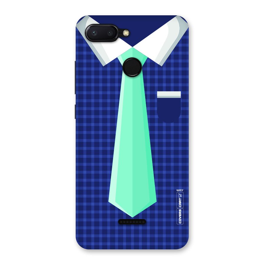 Checked Shirt Tie Back Case for Redmi 6