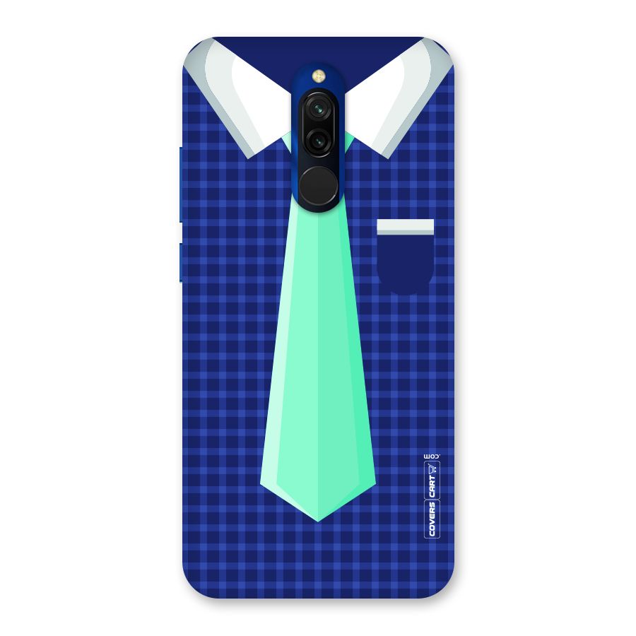 Checked Shirt Tie Back Case for Redmi 8