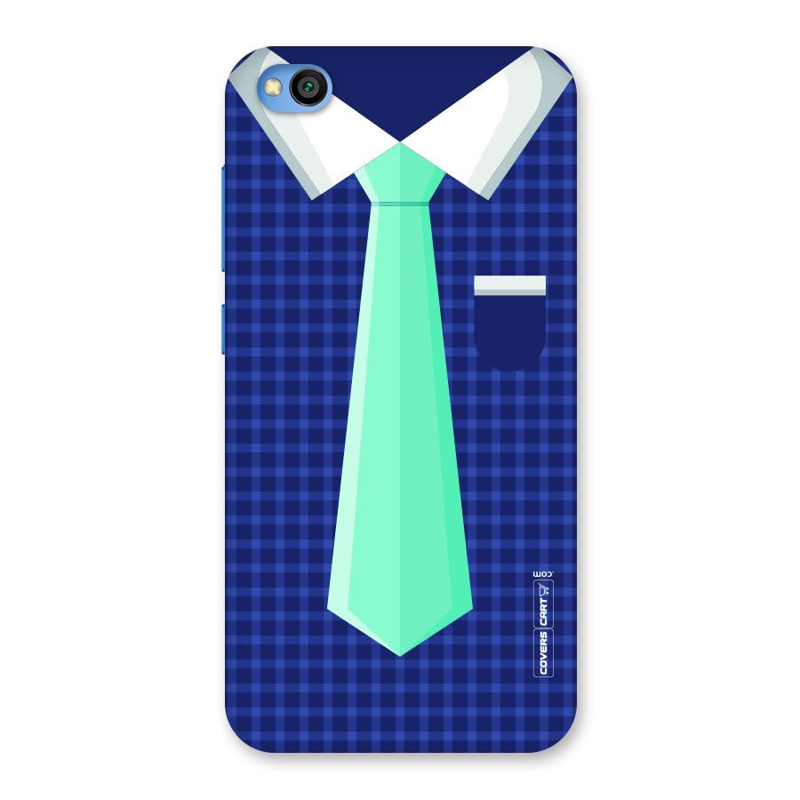 Checked Shirt Tie Back Case for Redmi Go