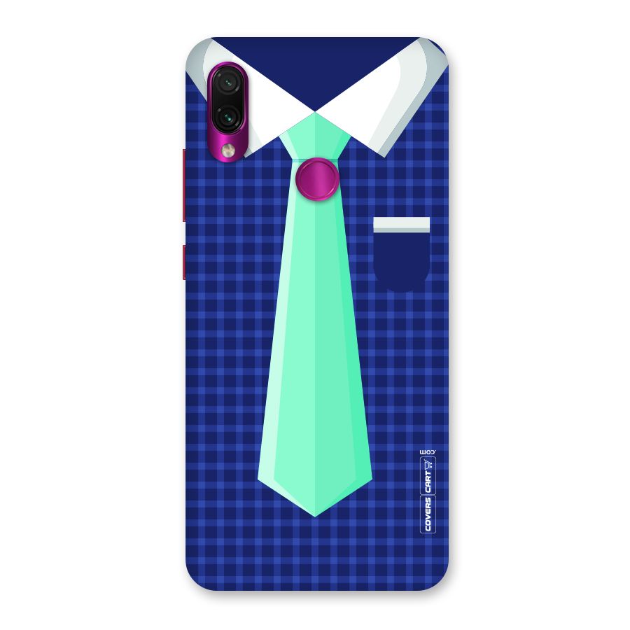 Checked Shirt Tie Back Case for Redmi Note 7 Pro