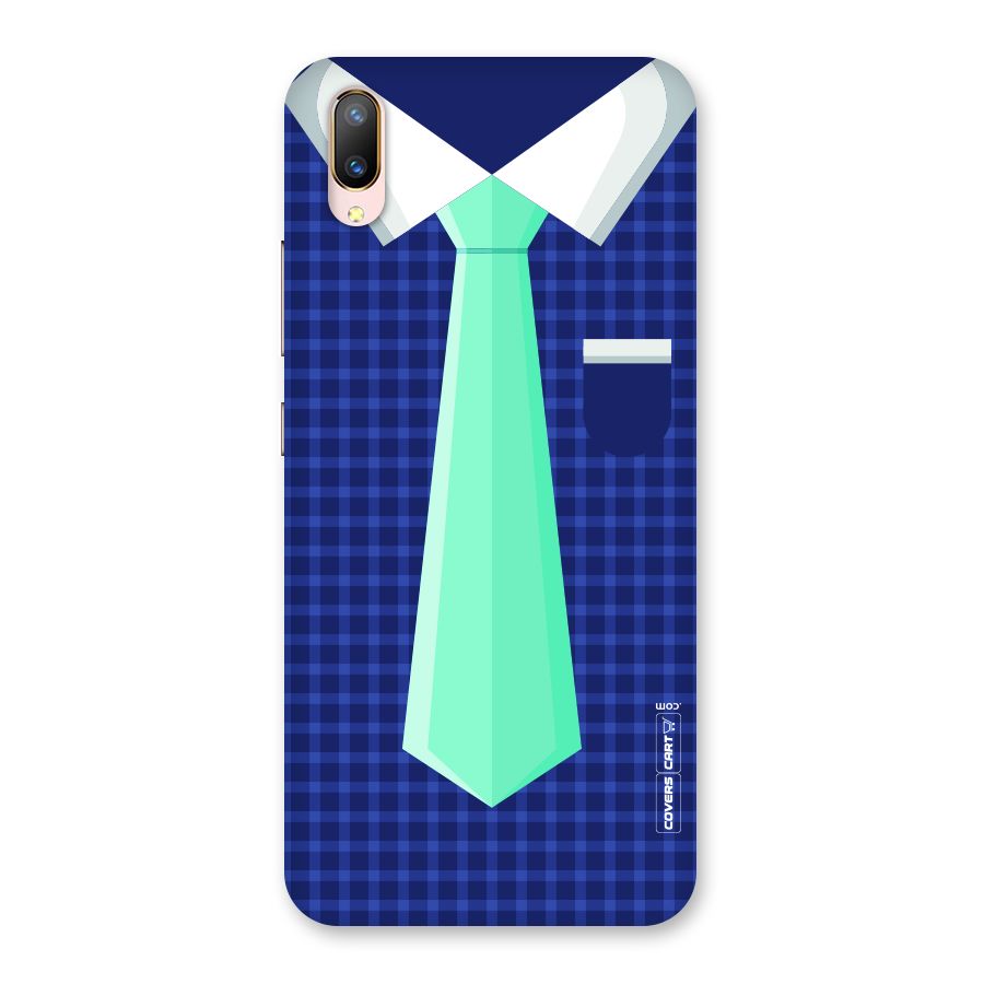 Checked Shirt Tie Back Case for Vivo V11 Pro