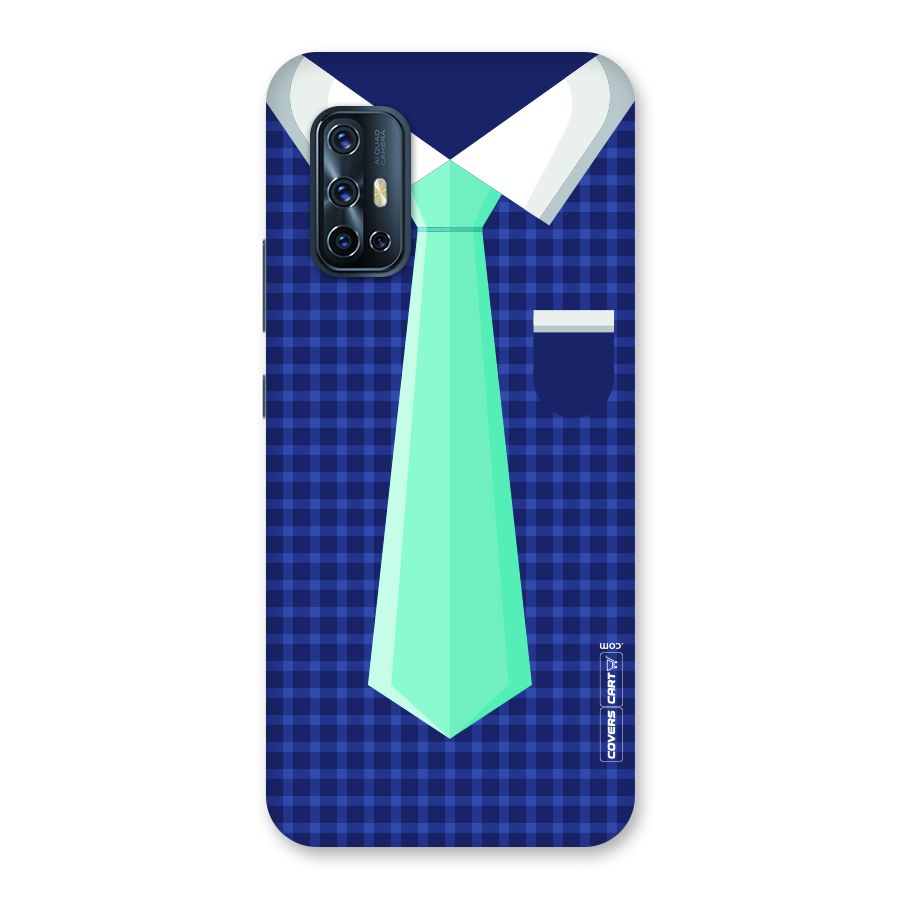 Checked Shirt Tie Back Case for Vivo V17