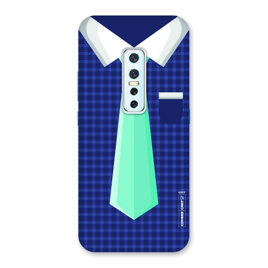 Checked Shirt Tie Back Case for Vivo V17 Pro