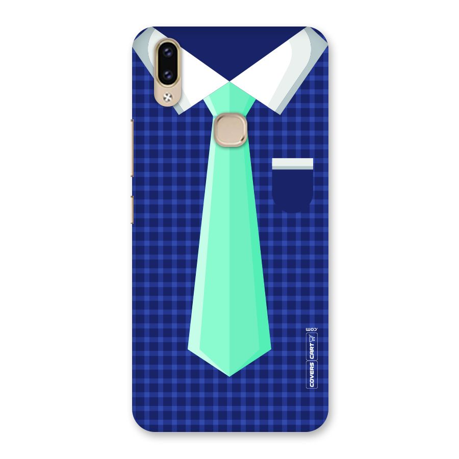 Checked Shirt Tie Back Case for Vivo V9 Youth