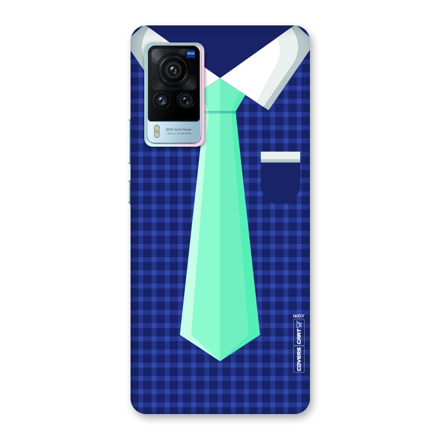 Checked Shirt Tie Back Case for Vivo X60 Pro