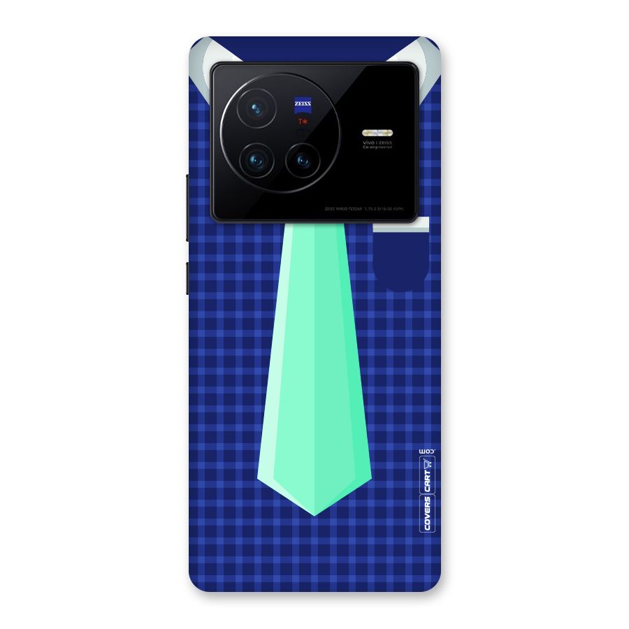 Checked Shirt Tie Back Case for Vivo X80