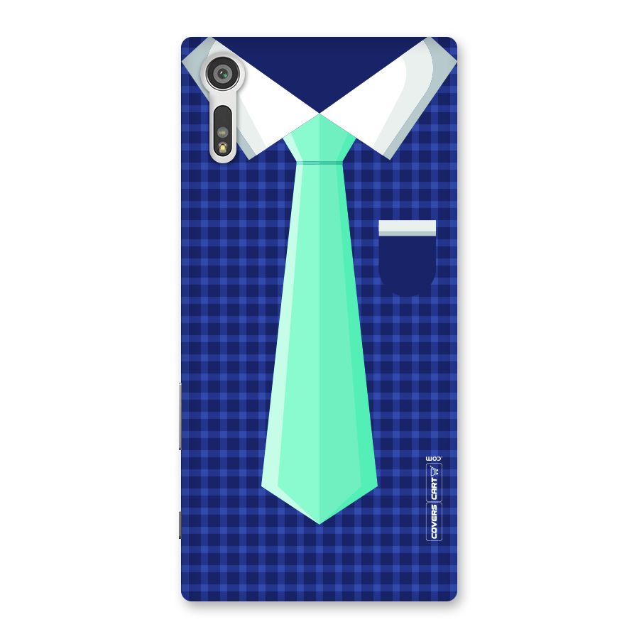Checked Shirt Tie Back Case for Xperia XZ