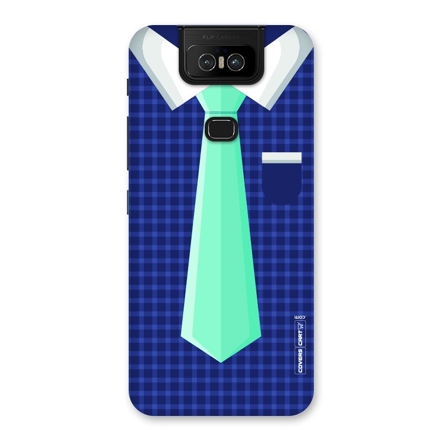 Checked Shirt Tie Back Case for Zenfone 6z