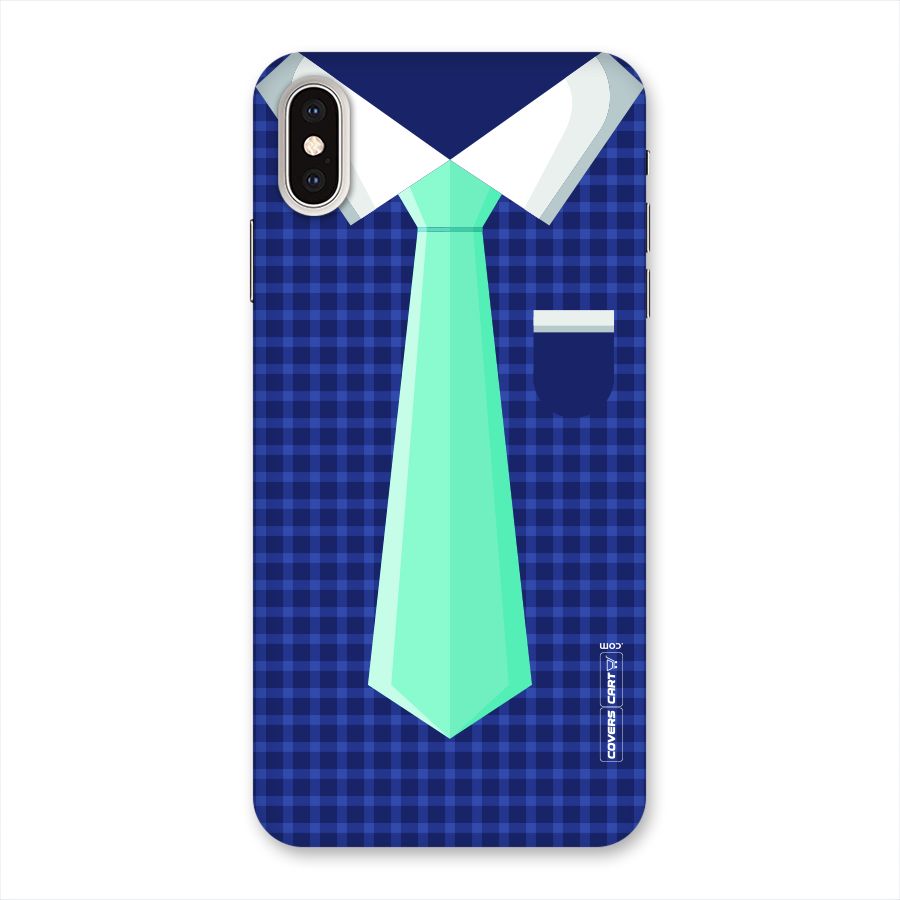 Checked Shirt Tie Back Case for iPhone XS Max