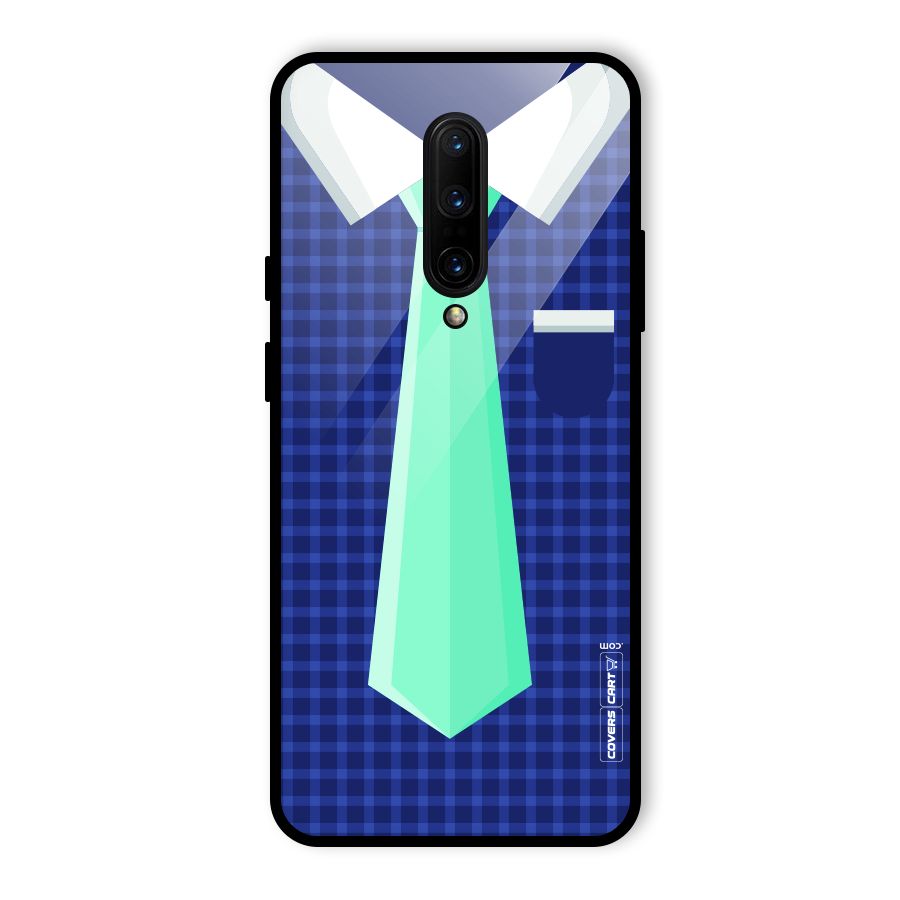 Checked Shirt Tie Glass Back Case for OnePlus 7 Pro