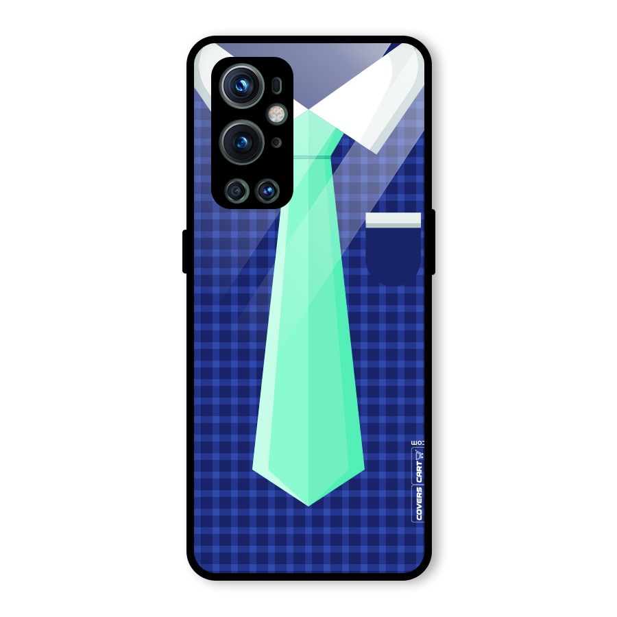 Checked Shirt Tie Glass Back Case for OnePlus 9 Pro