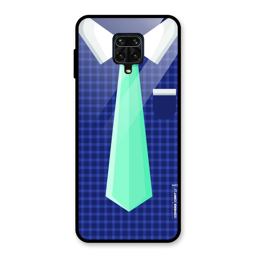 Checked Shirt Tie Glass Back Case for Poco M2 Pro