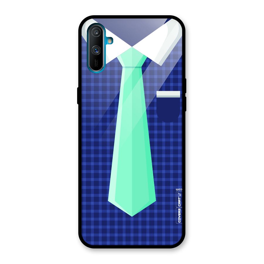 Checked Shirt Tie Glass Back Case for Realme C3