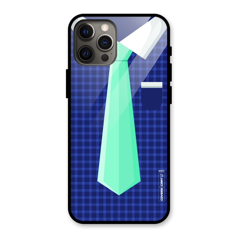 Checked Shirt Tie Glass Back Case for iPhone 12 Pro Max