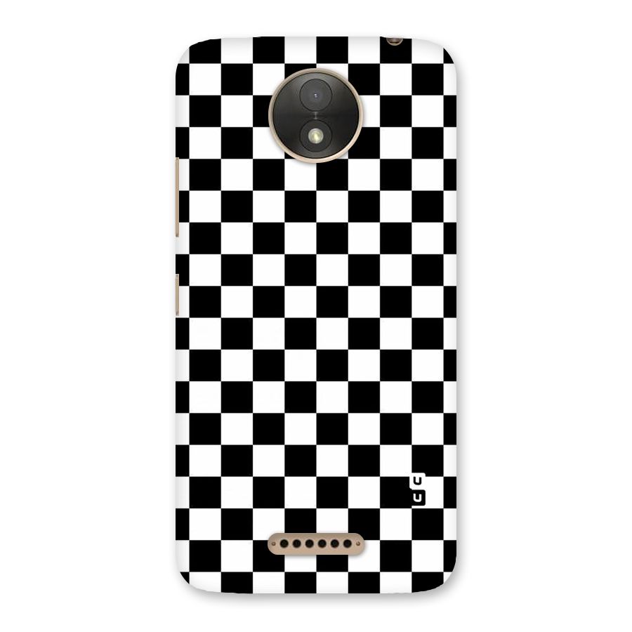 Checkerboard Back Case for Moto C Plus