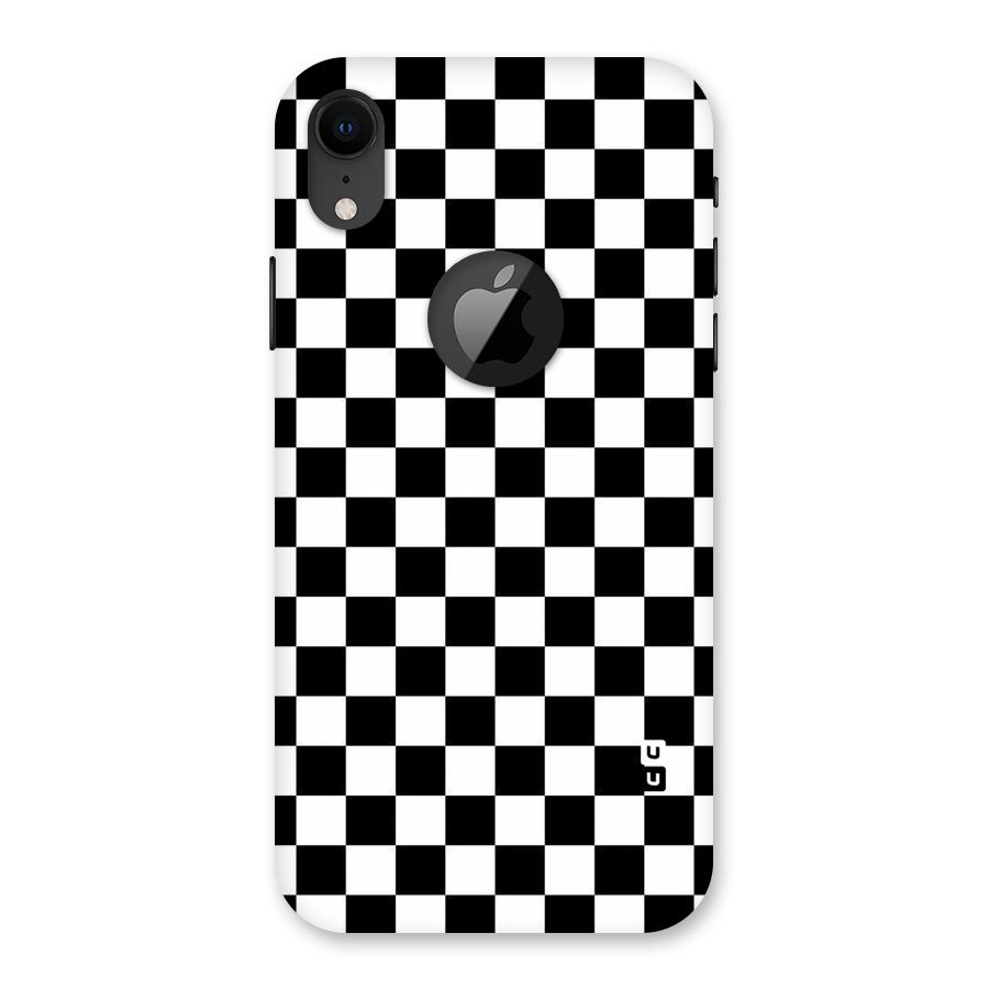 Checkerboard Back Case for iPhone XR Logo Cut