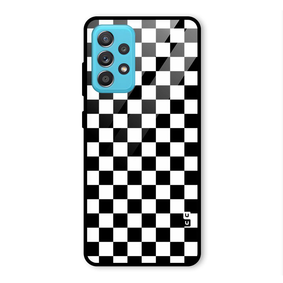 Checkerboard Glass Back Case for Galaxy A52s 5G