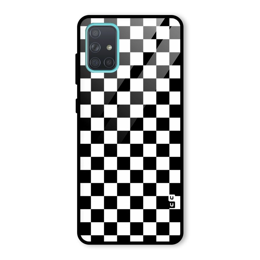 Checkerboard Glass Back Case for Galaxy A71