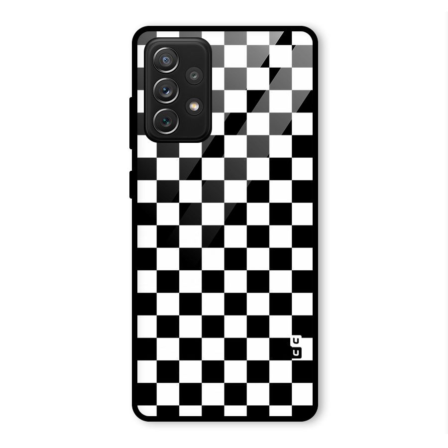 Checkerboard Glass Back Case for Galaxy A72