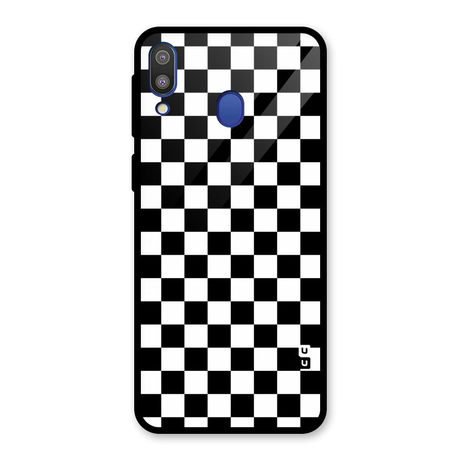 Checkerboard Glass Back Case for Galaxy M20