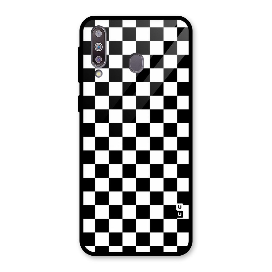 Checkerboard Glass Back Case for Galaxy M30