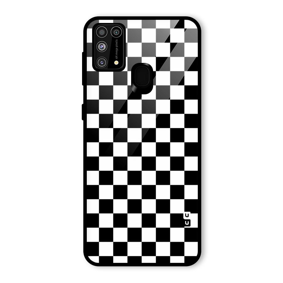 Checkerboard Glass Back Case for Galaxy M31