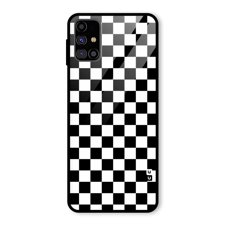Checkerboard Glass Back Case for Galaxy M31s