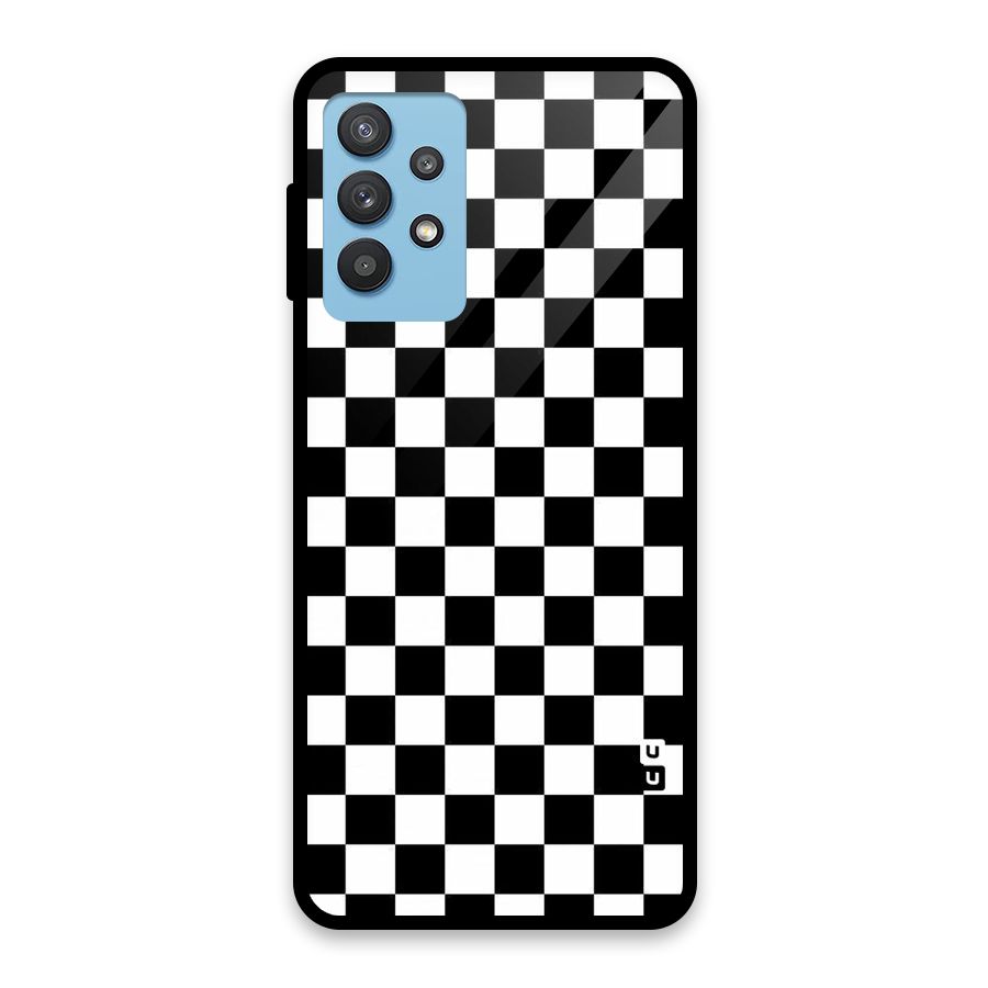 Checkerboard Glass Back Case for Galaxy M32 5G