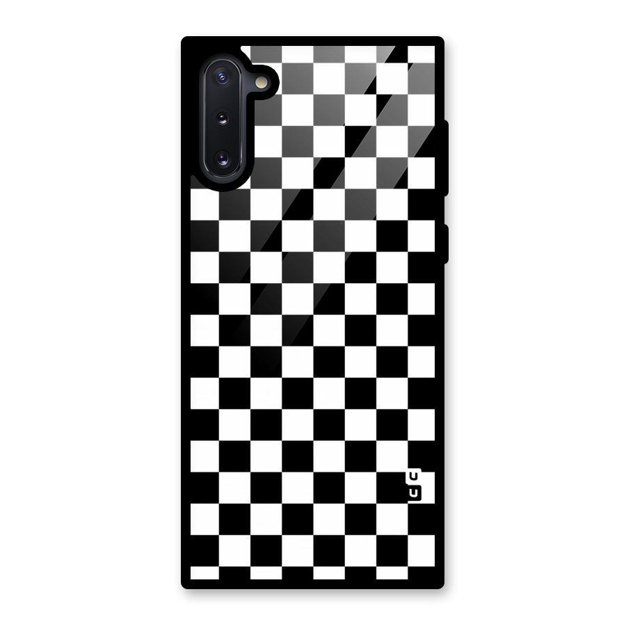 Checkerboard Glass Back Case for Galaxy Note 10