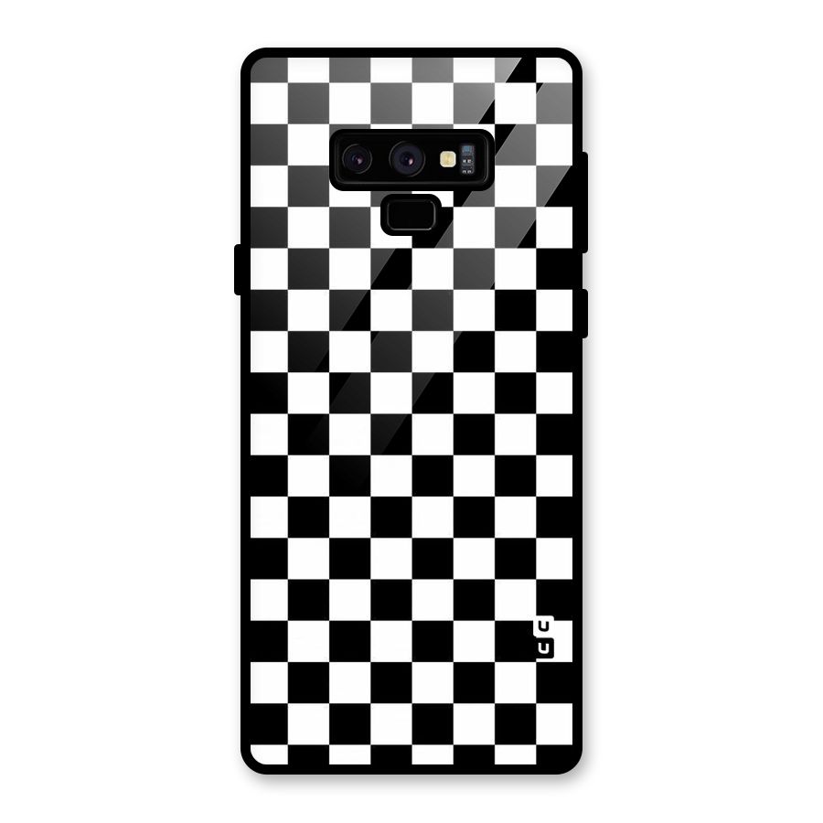 Checkerboard Glass Back Case for Galaxy Note 9