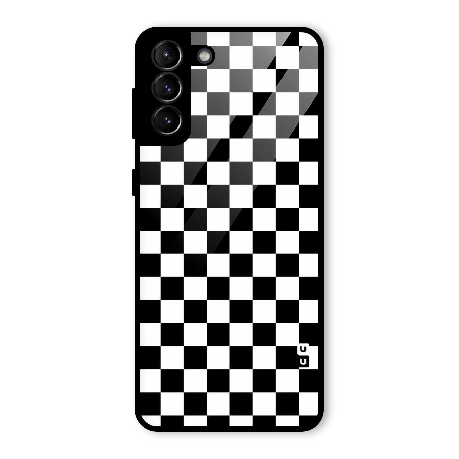 Checkerboard Glass Back Case for Galaxy S21 Plus
