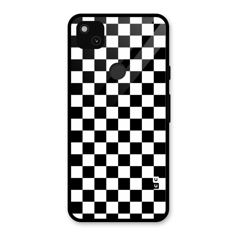 Checkerboard Glass Back Case for Google Pixel 4a