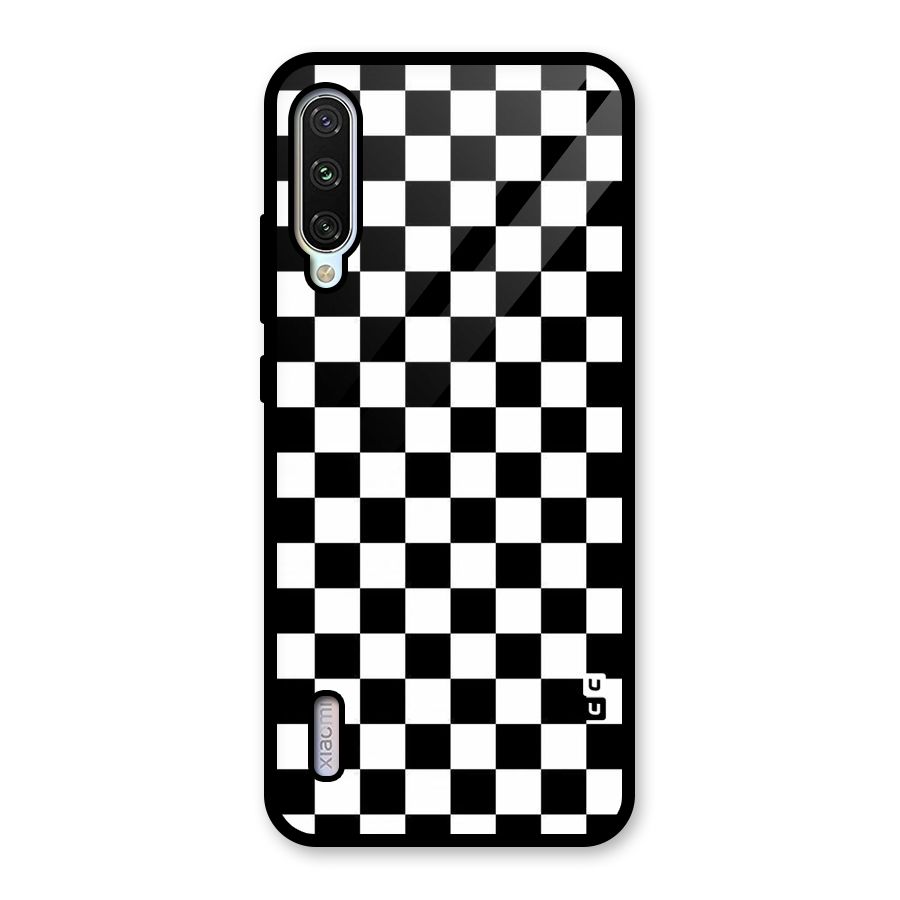 Checkerboard Glass Back Case for Mi A3