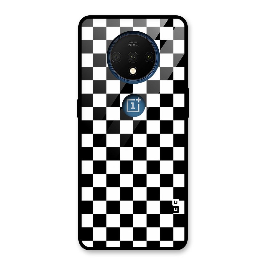 Checkerboard Glass Back Case for OnePlus 7T