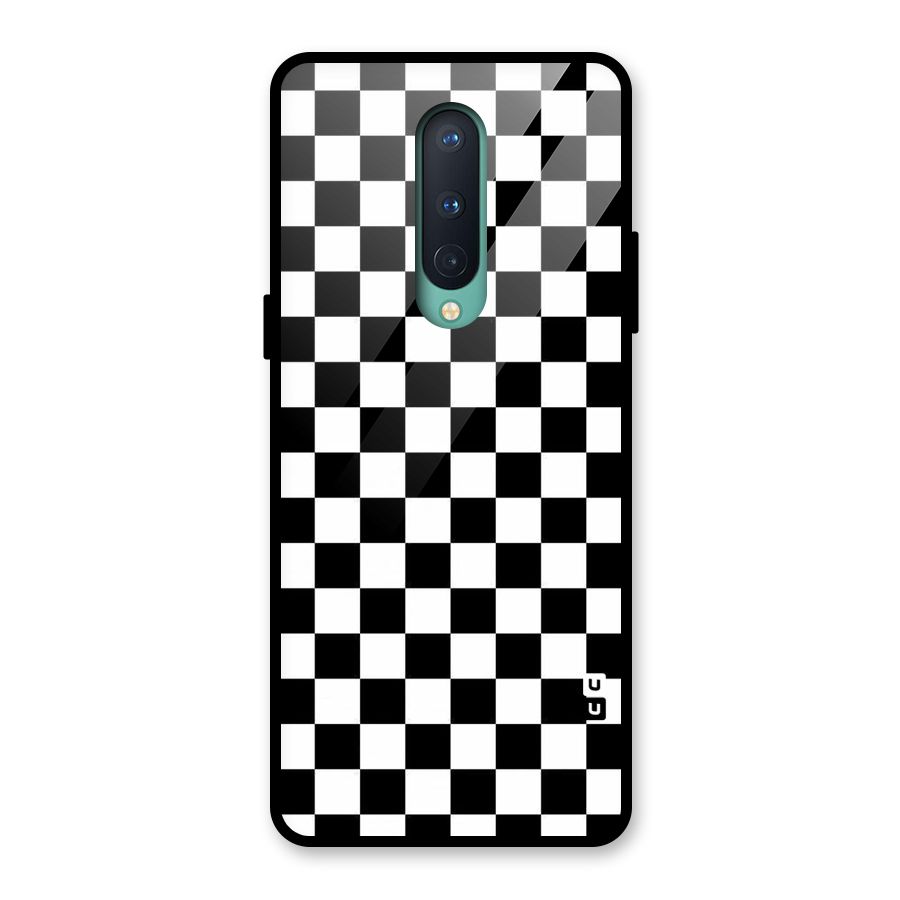 Checkerboard Glass Back Case for OnePlus 8
