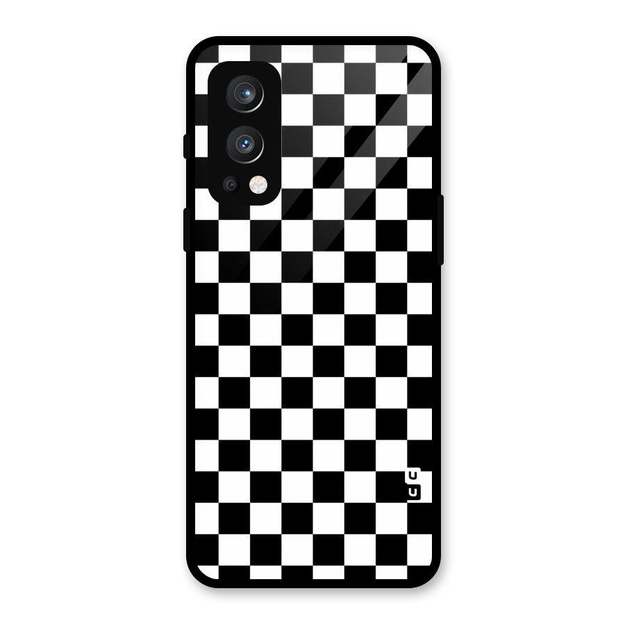 Checkerboard Glass Back Case for OnePlus Nord 2 5G