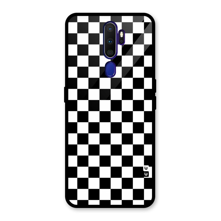 Checkerboard Glass Back Case for Oppo A9 (2020)