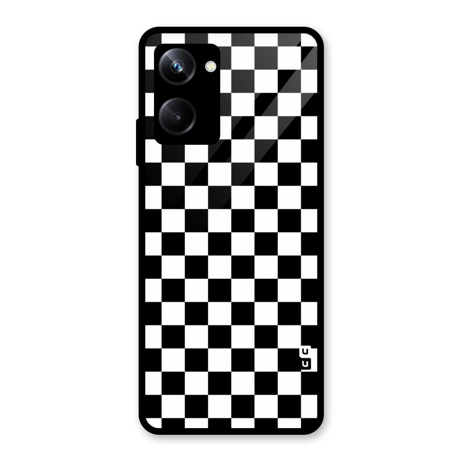 Checkerboard Glass Back Case for Realme 10 Pro